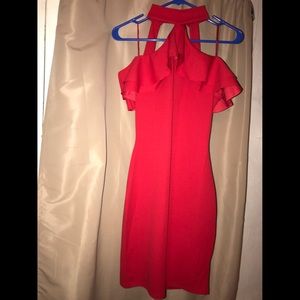 Missguided red cocktail dress